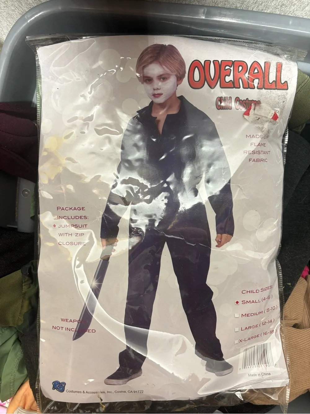 Kids Jason Halloween Black Overall Halloween Costume Jumpsuit